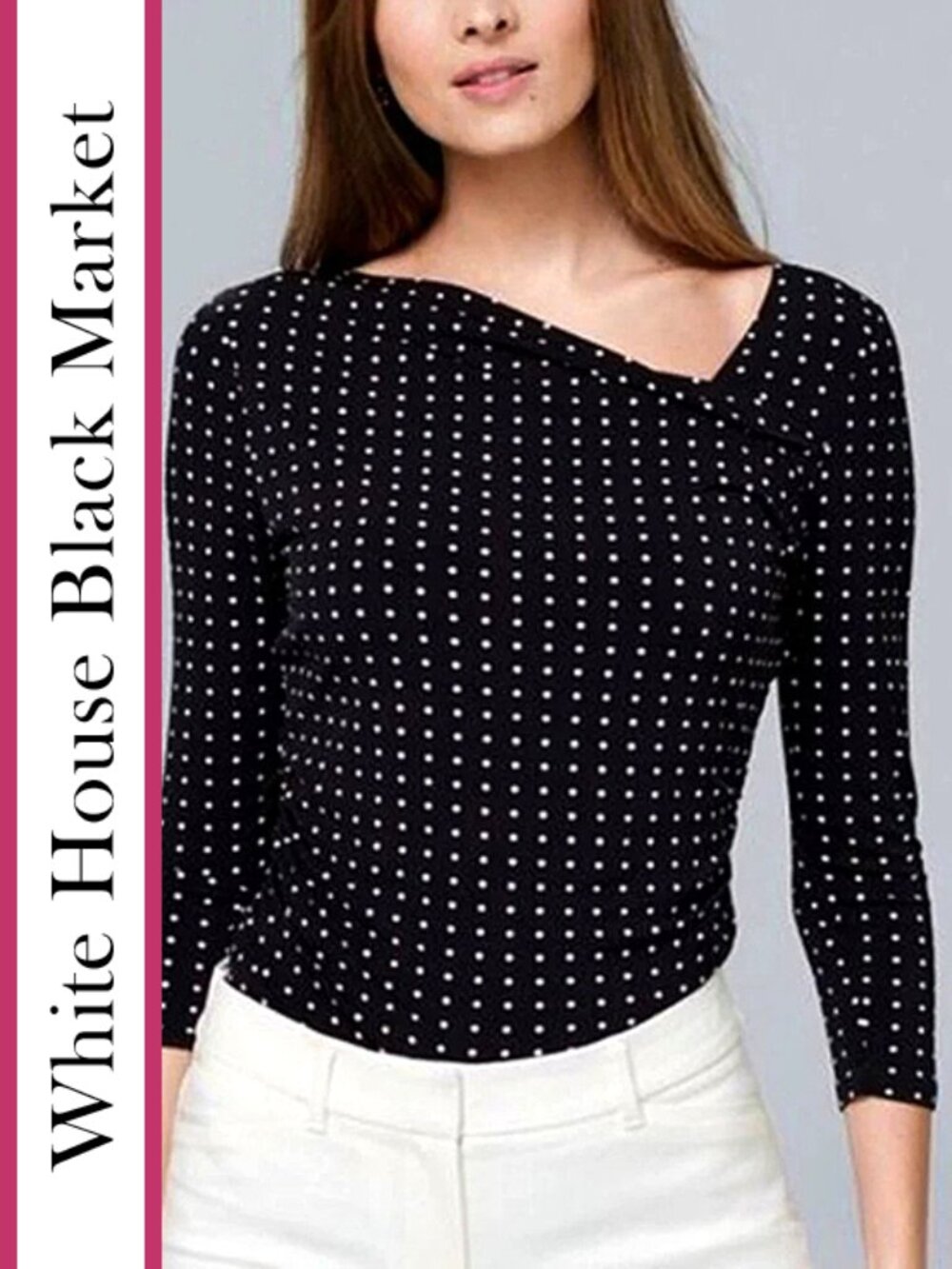 WHBM | Dot Print Asymmetric Top